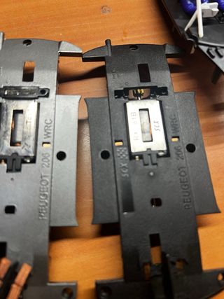 3 Chasis Scalextric Nuevos - Sxara y Peugeot