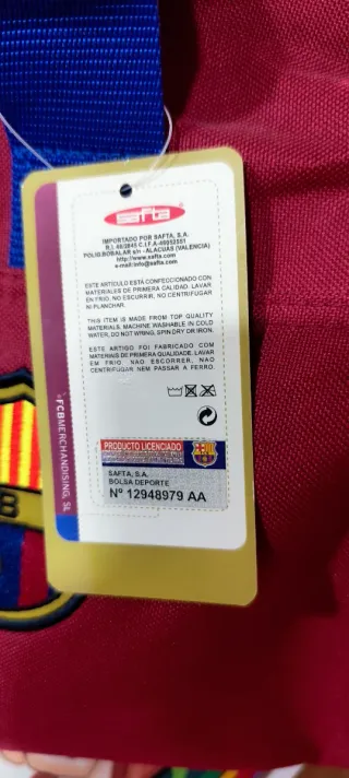 Bolsa Deporte FC Barcelona Rojo y Azul