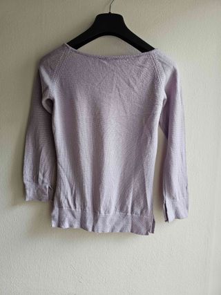 Maglia lana merino e cashmere viola
