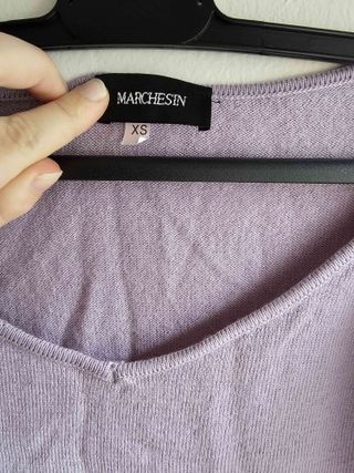 Maglia lana merino e cashmere viola