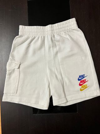 Pantalón corto Nike niño blanco
