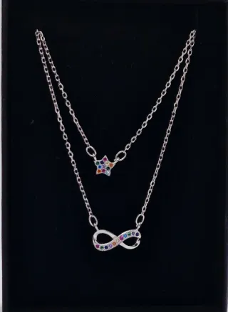 Gargantilla Plata 925 Estrella e Infinito Multicol