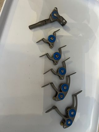 Juego caña currican anillas acero y guías d latón