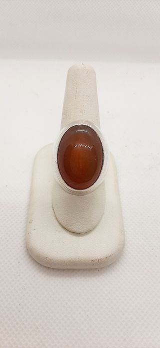 Anello da uomo in argento e corniola