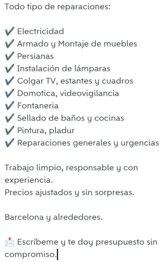 Reparaciones en general - Manitas