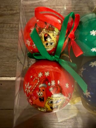 8 Bolas Navidad Bob Esponja y Patricio