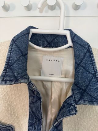 Chaqueta Sandro Beige y Azul