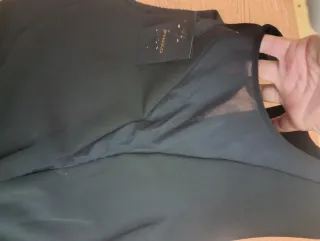Macacão Pinko preto com decote transparente
