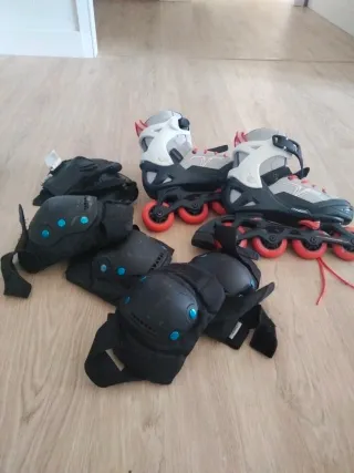Pattini inline con protezioni