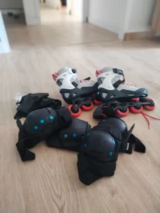 Pattini inline con protezioni
