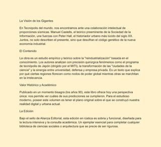 Tecnópolis del mundo la formación de los comple...