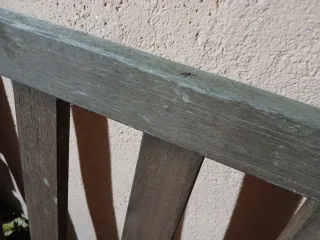 Valla de jardín de madera y metal