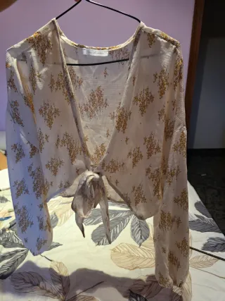Blusa corta estampada mujer talla única