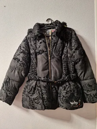 Abrigo Desigual Talla 46 Negro/Gris