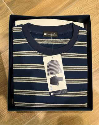 Pijama Largo Niño Punto Blanco Rayas