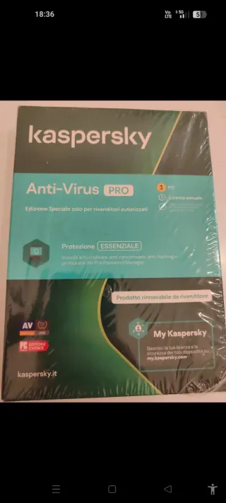 Kaspersky Anti-Virus PRO PC Licenza