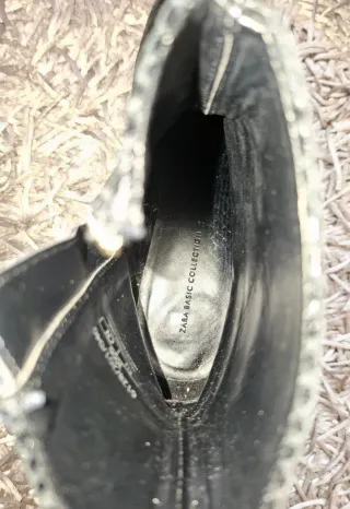 Botines Zara Talla 38 Piel Serpiente