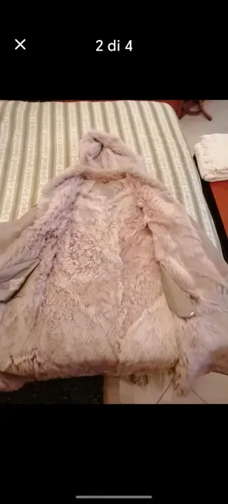 Shearling lungo donna beige