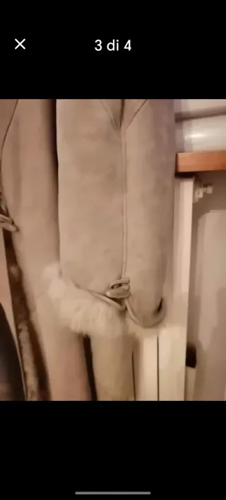 Shearling lungo donna beige