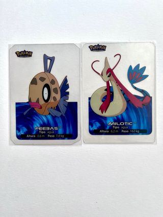 Cartas Pokémon Feebas y Milotic Lamincards Advance