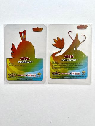 Cartas Pokémon Feebas y Milotic Lamincards Advance