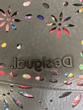 Bolso Desigual Negro con Flores Multicolor