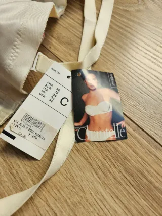 Sujetador Chantelle blanco encaje sin tirantes