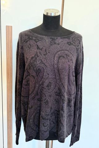 Ralph Lauren maglione paisley cashmere seta XL