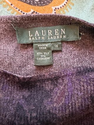 Ralph Lauren maglione paisley cashmere seta XL