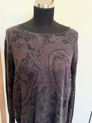 Ralph Lauren maglione paisley cashmere seta XL