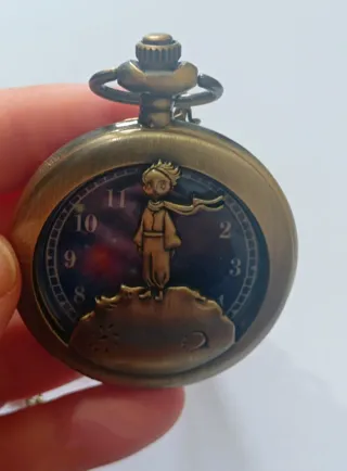 Orologio da tasca Il Piccolo Principe vintage bronzo