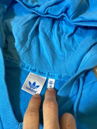 Sudadera Adidas Azul y Dorada Y2K