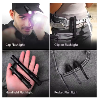 Mini linterna led larga aluminio 300lm 13cm. Nueva