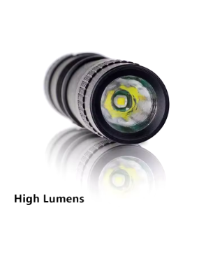 Mini linterna led larga aluminio 300lm 13cm. Nueva