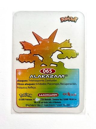 Carta Pokémon Alakazam Lamincards base set 2005