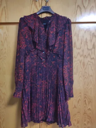 Vestido Karen Millen Talla 36 Morado/Rojo