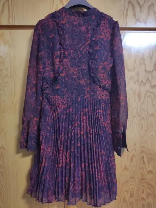 Vestido Karen Millen Talla 36 Morado/Rojo