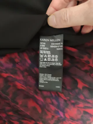 Vestido Karen Millen Talla 36 Morado/Rojo