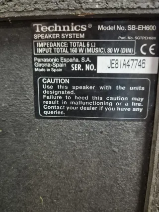 Altavoces Technics Negros