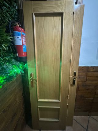 2 Puertas de madera roble 200x62