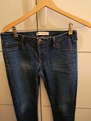 Pantalón tejano Mango chica azul