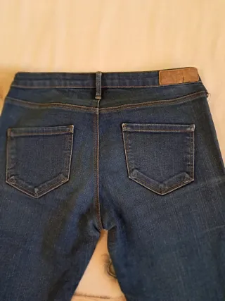 Pantalón tejano Mango chica azul