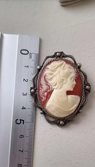 Broche Camafeo Antiguo Estilo Victoriano