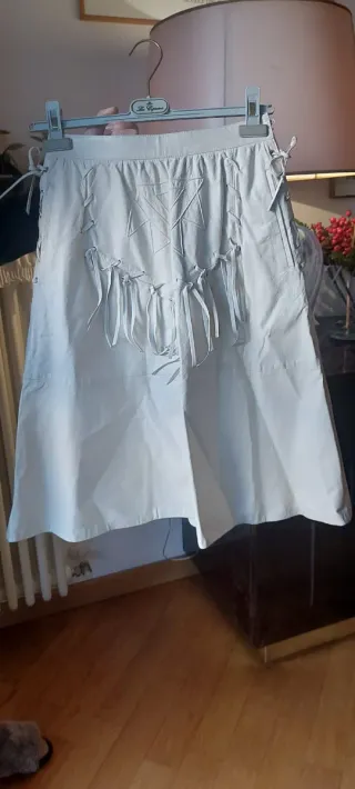 Gonna Coveri pelle beige