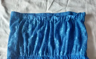 Vestido azul Stradivarius plisado