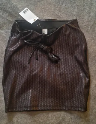 Gonna ecopelle H&M nera taglia XS