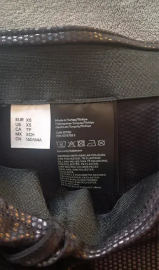 Gonna ecopelle H&M nera taglia XS