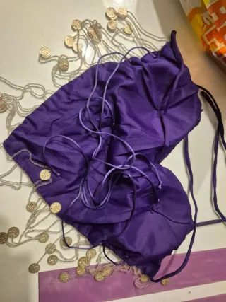 Top Danza Oriental Morado y Dorado