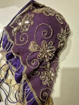 Top Danza Oriental Morado y Dorado