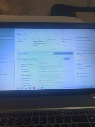 Portátil Acer Negro